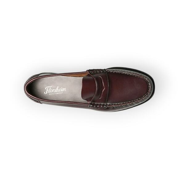 Florsheim Men 10B Berkley Moc Toe Penny Loafer Burgundy Narrow Brown NEW 17058 main image 7